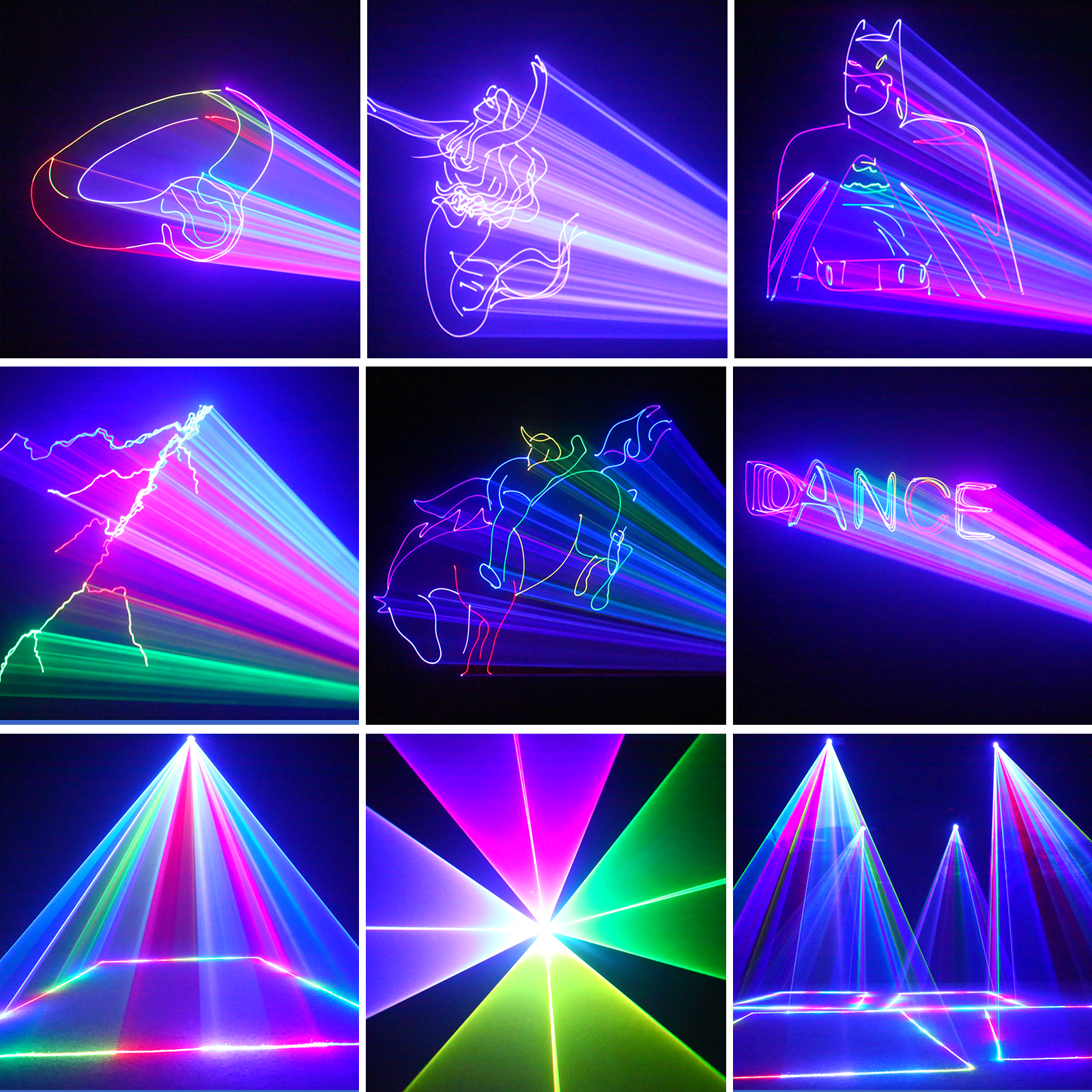 Ehaho L2400 3D Animation DJ Party Lights, DMX512 RGB Stage Lighting with Sound Activated & Remote Control, Animated Disco Light for Bar, Club, Wedding