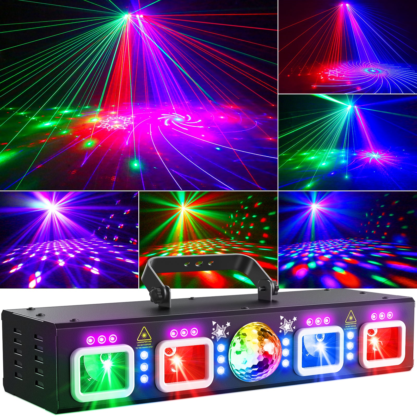 Ehaho L2500 4 in 1 DJ Stage Light Sound Activated Disco Ball RGBW Ehaho L2500 4 in 1 DJ Stage Light Sound Activated Disco Ball RGBW