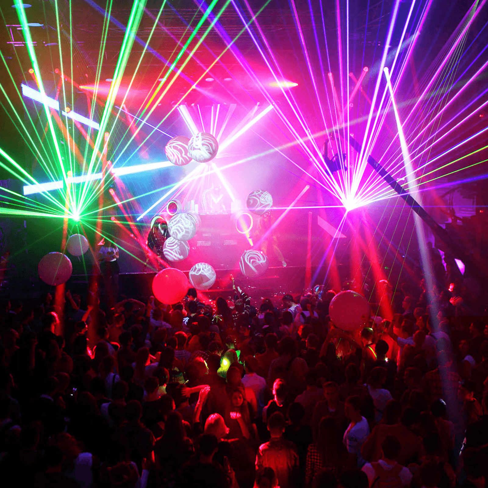 Ehaho L2500 4 in 1 Disco Lights with Stand | Sound Activated Disco Lighting Kit, RGB & UV Strobe, Rotating Snowflake Effects, DMX512 | Adjustable Tripod for Party, Bar, Club, Wedding