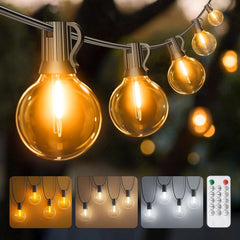 Ehaho Dimmable Festoon Lights | 100FT/30M 50+4 LED G40 String Lights with Bulbs