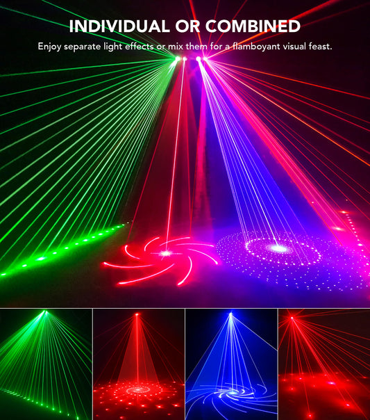 Ehaho L2700A 3D DJ Laser Party Lights with Stand